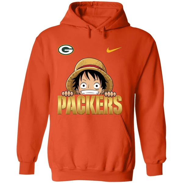 Nike Luffy One Piece Green Bay Packers 2025 Hoodie - Image 6