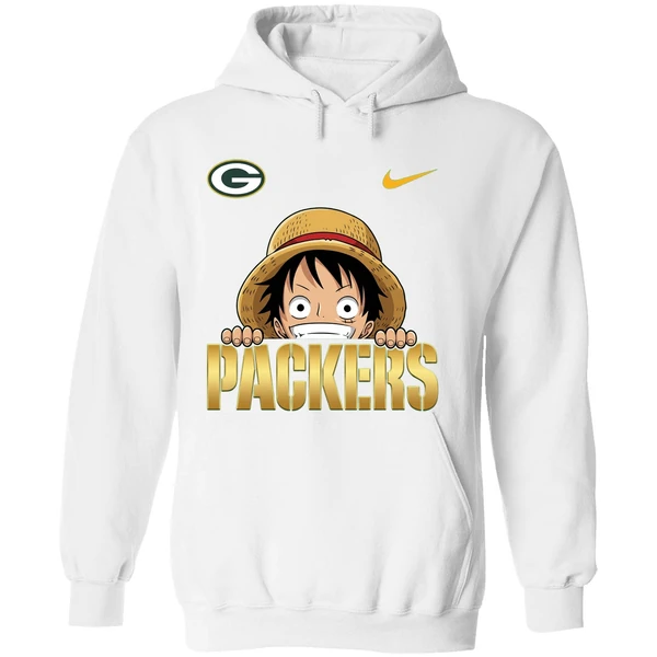 Nike Luffy One Piece Green Bay Packers 2025 Hoodie - Image 8