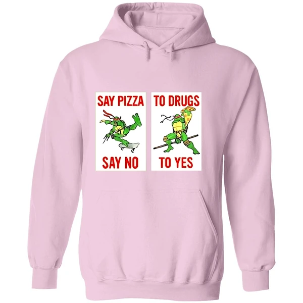 Ninja Turtles Say Pizza To Drugs Say No To Yes Hoodie - Image 5