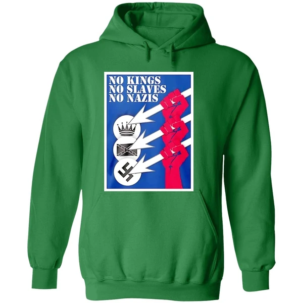 No Kings No Slaves No Nazis Hoodie - Image 2
