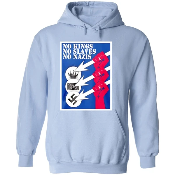 No Kings No Slaves No Nazis Hoodie - Image 4