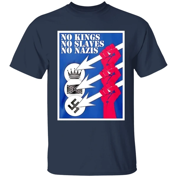 No Kings No Slaves No Nazis Shirt - Image 5