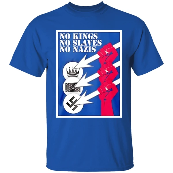 No Kings No Slaves No Nazis Shirt - Image 8