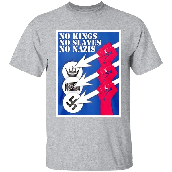 No Kings No Slaves No Nazis Shirt - Image 9