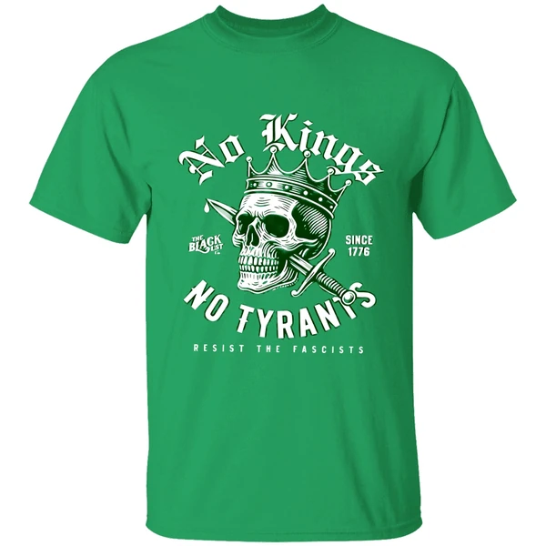 No Kings No Tyrants Skull Protest Resist The Fascists Since 1776 Shirt - Image 7