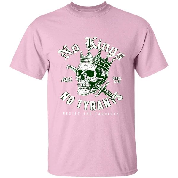 No Kings No Tyrants Skull Protest Resist The Fascists Since 1776 Shirt - Image 2