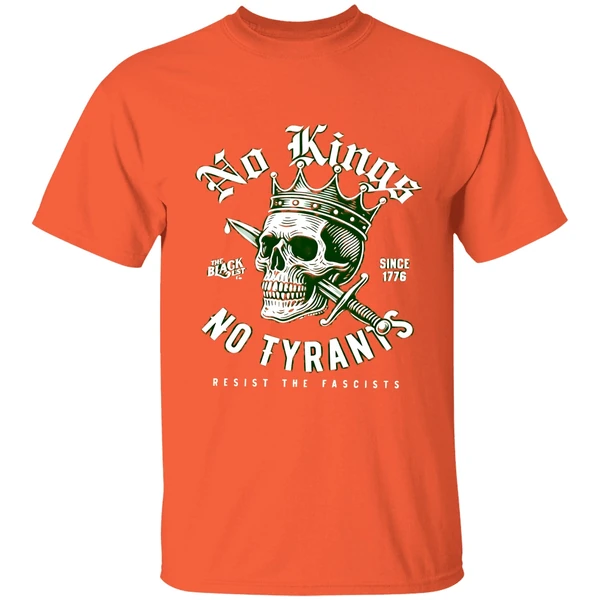 No Kings No Tyrants Skull Protest Resist The Fascists Since 1776 Shirt - Image 5