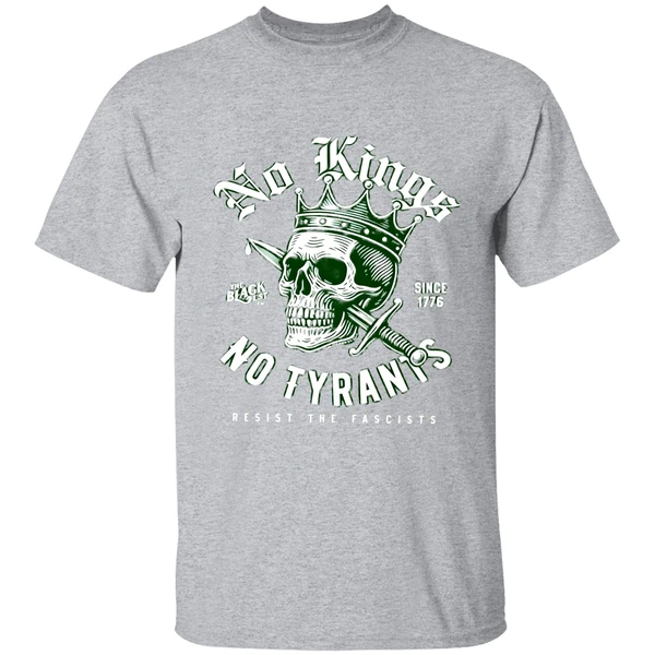 No Kings No Tyrants Skull Protest Resist The Fascists Since 1776 Shirt - Image 8