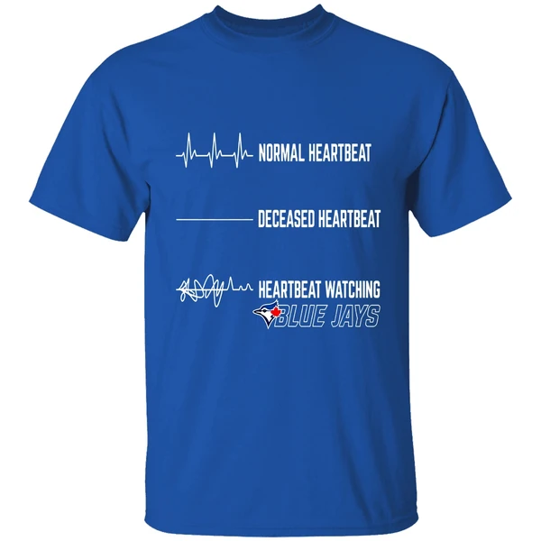 Normal Heartbeat Deceased Heartbeat Heartbeat Watching Blue Jays Nfl Shirt - Image 7