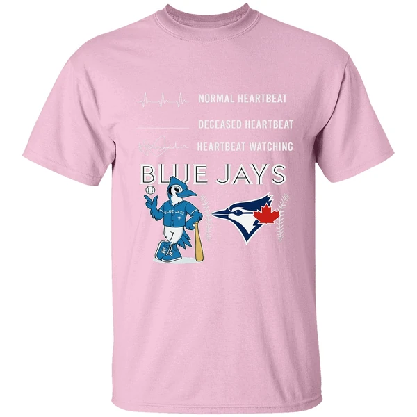 Normal Heartbeat Deceased Heartbeat Heartbeat Watching Blue Jays Sports Shirt - Image 2