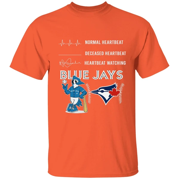 Normal Heartbeat Deceased Heartbeat Heartbeat Watching Blue Jays Sports Shirt - Image 5