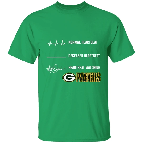 Normal Heartbeat Deceased Heartbeat Heartbeat Watching Packers Shirt - Image 7