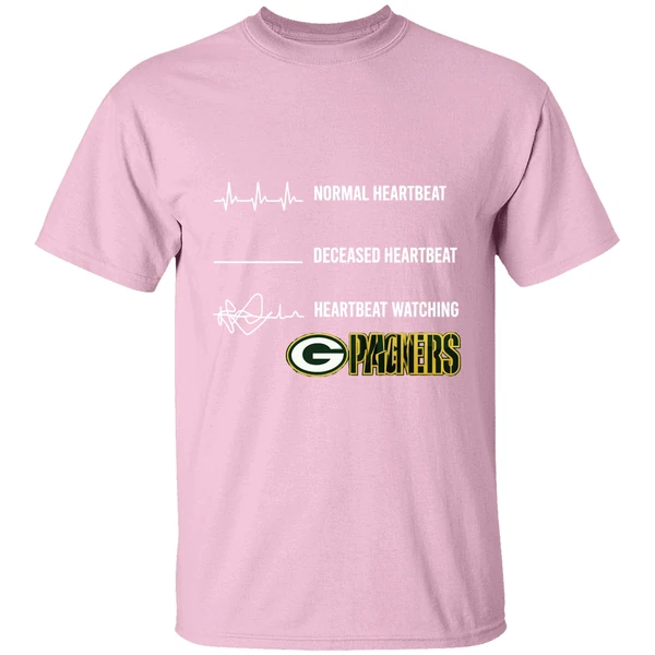 Normal Heartbeat Deceased Heartbeat Heartbeat Watching Packers Shirt - Image 2