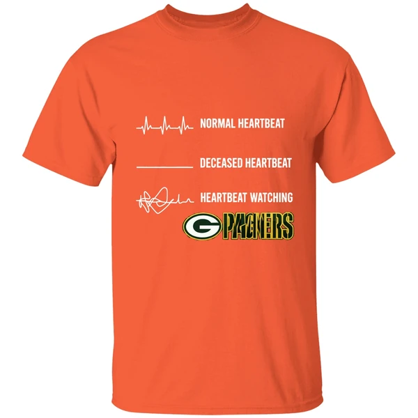 Normal Heartbeat Deceased Heartbeat Heartbeat Watching Packers Shirt - Image 5