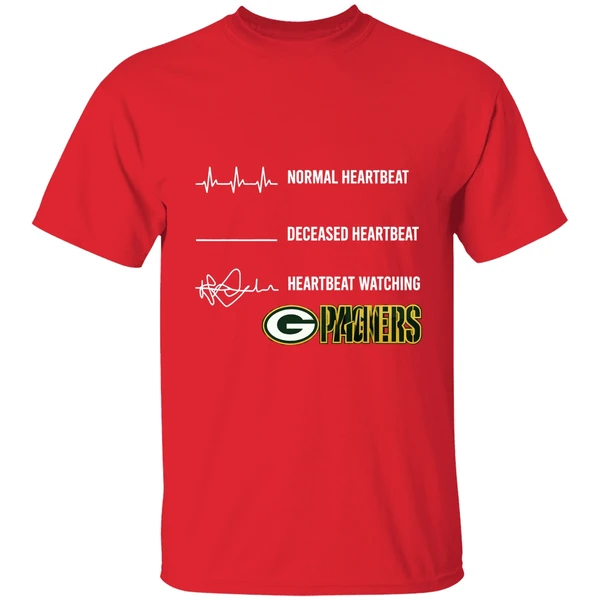 Normal Heartbeat Deceased Heartbeat Heartbeat Watching Packers Shirt - Image 6