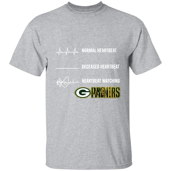 Normal Heartbeat Deceased Heartbeat Heartbeat Watching Packers Shirt - Image 8