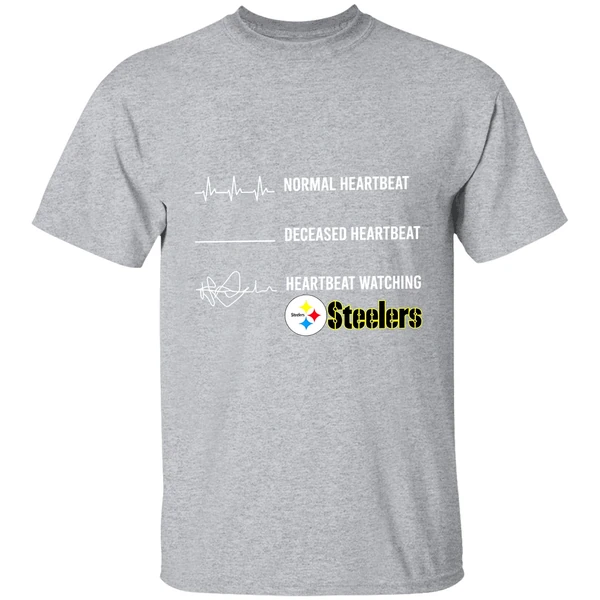 Normal Heartbeat Deceased Heartbeat Heartbeat Watching Pittsburgh Steelers Shirt