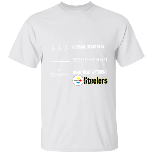Normal Heartbeat Deceased Heartbeat Heartbeat Watching Pittsburgh Steelers Shirt - Image 9