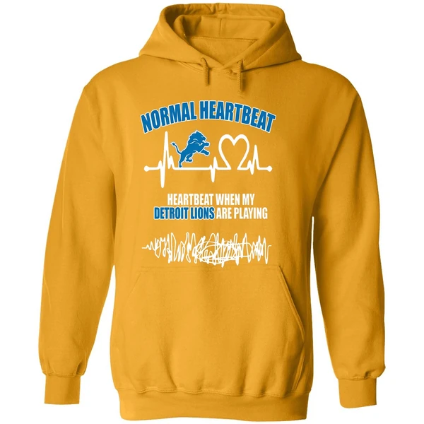 Normal Heartbeat When My Detroit Lions Are Playing Hoodie