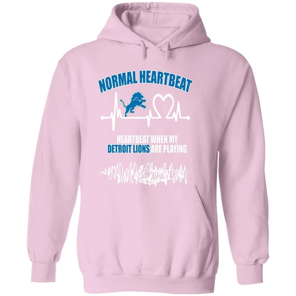 Normal Heartbeat When My Detroit Lions Are Playing Hoodie - Image 5