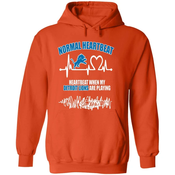 Normal Heartbeat When My Detroit Lions Are Playing Hoodie - Image 6