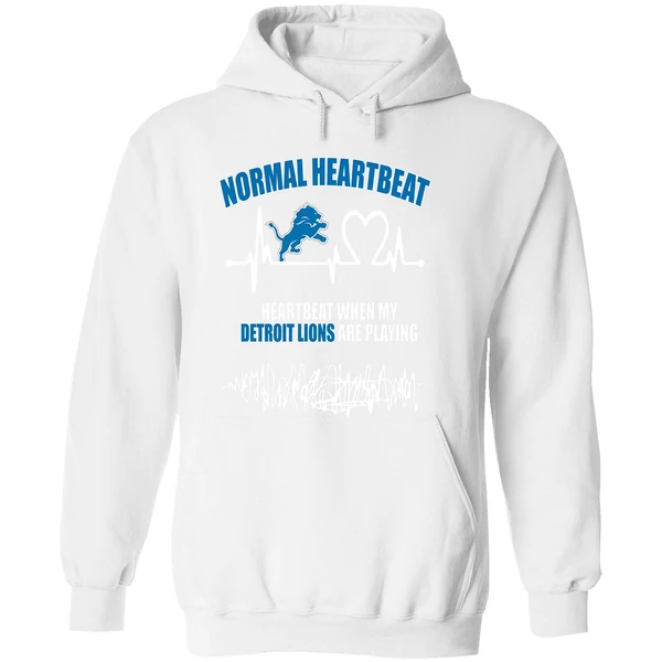 Normal Heartbeat When My Detroit Lions Are Playing Hoodie - Image 8