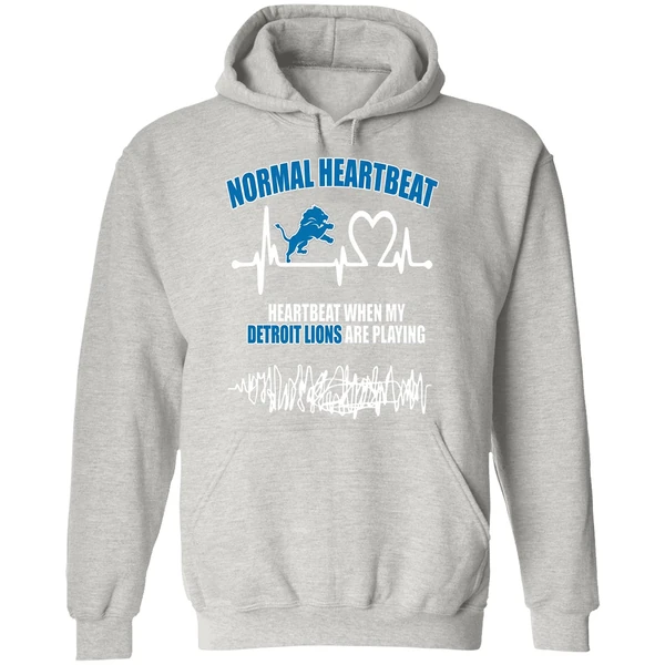 Normal Heartbeat When My Detroit Lions Are Playing Hoodie - Image 9
