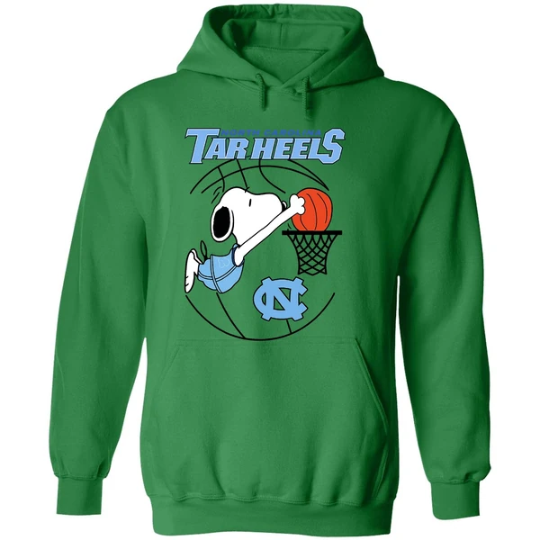North Carolina Tar Heels Basketball Snoopy Dunk Hoodie - Image 2