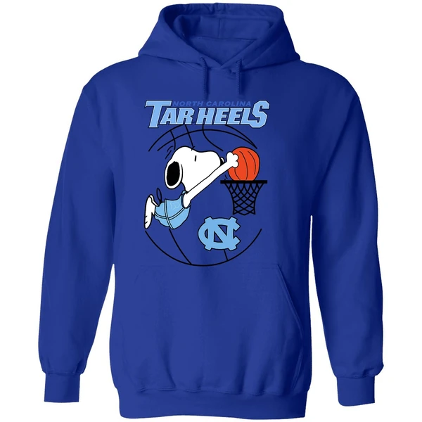 North Carolina Tar Heels Basketball Snoopy Dunk Hoodie - Image 7