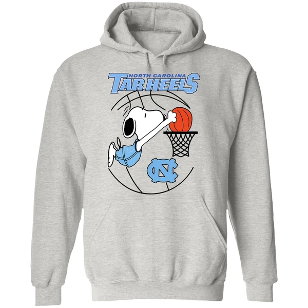 North Carolina Tar Heels Basketball Snoopy Dunk Hoodie - Image 9