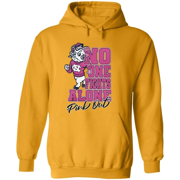 North Carolina Tar Heels No One Fights Alone Pink Out Hoodie