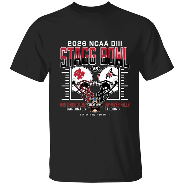 North Central Cardinals And Uw River Falls Falcons 2026 Ncaa Division Iii Stagg Bowl Shirt