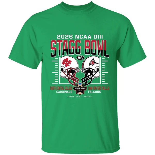 North Central Cardinals And Uw River Falls Falcons 2026 Ncaa Division Iii Stagg Bowl Shirt - Image 2