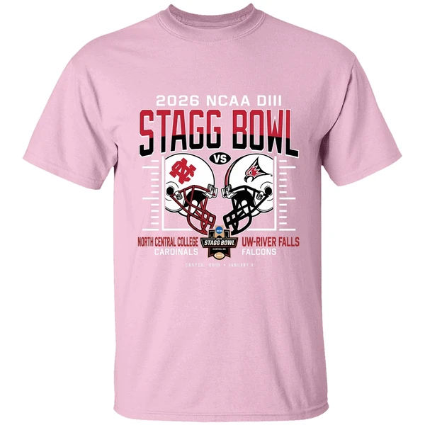 North Central Cardinals And Uw River Falls Falcons 2026 Ncaa Division Iii Stagg Bowl Shirt - Image 3