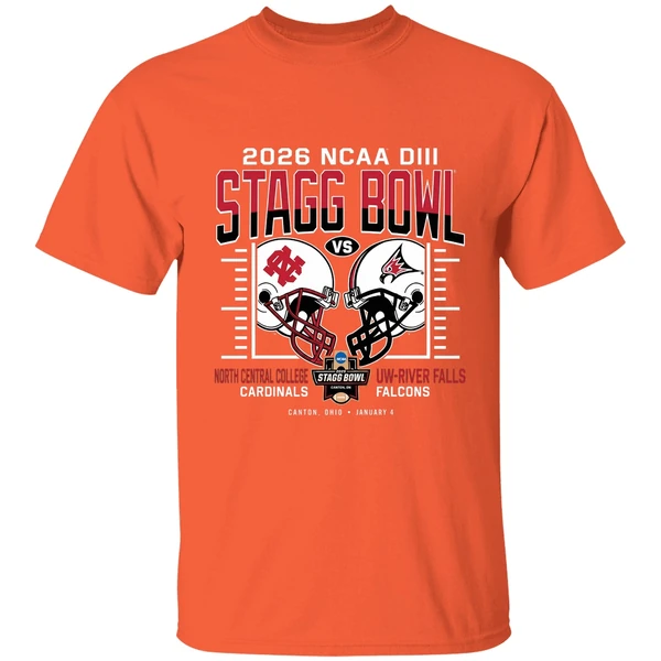 North Central Cardinals And Uw River Falls Falcons 2026 Ncaa Division Iii Stagg Bowl Shirt - Image 6