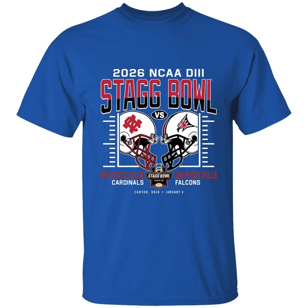 North Central Cardinals And Uw River Falls Falcons 2026 Ncaa Division Iii Stagg Bowl Shirt - Image 8