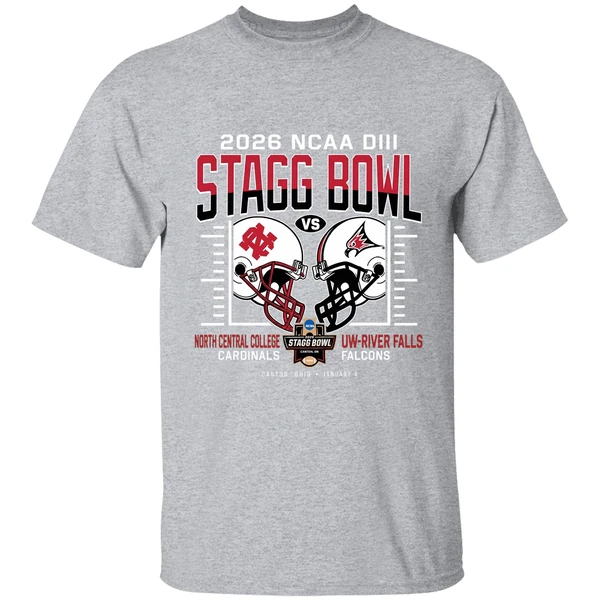 North Central Cardinals And Uw River Falls Falcons 2026 Ncaa Division Iii Stagg Bowl Shirt - Image 9