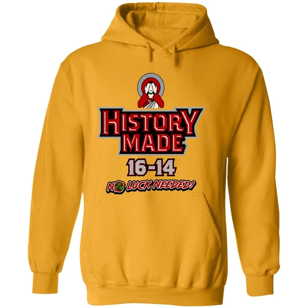 Northern Illinois Huskie Vs Notre Dame Fighting Irish History Made 16 14 No Luck Needed Hoodie