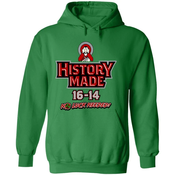 Northern Illinois Huskie Vs Notre Dame Fighting Irish History Made 16 14 No Luck Needed Hoodie - Image 2