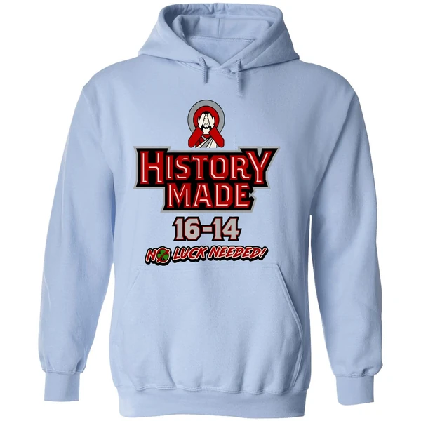 Northern Illinois Huskie Vs Notre Dame Fighting Irish History Made 16 14 No Luck Needed Hoodie - Image 4