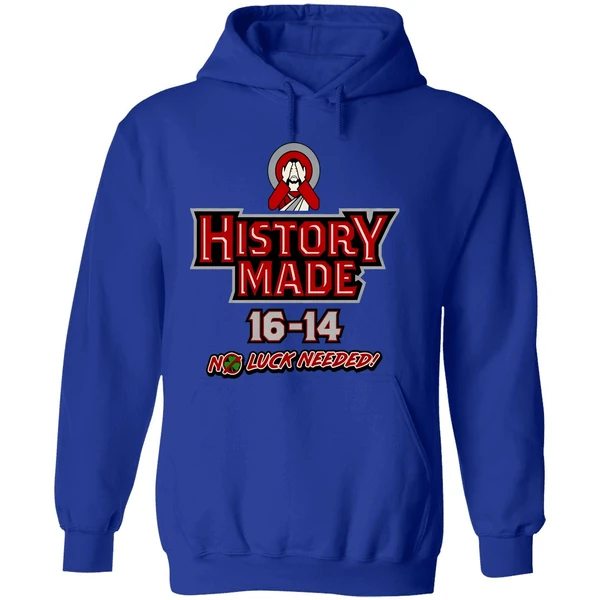 Northern Illinois Huskie Vs Notre Dame Fighting Irish History Made 16 14 No Luck Needed Hoodie - Image 7