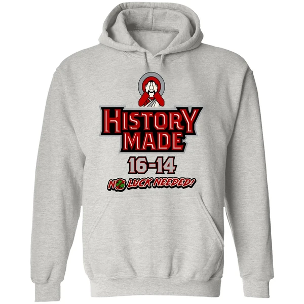 Northern Illinois Huskie Vs Notre Dame Fighting Irish History Made 16 14 No Luck Needed Hoodie - Image 9