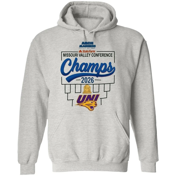 Northern Iowa Mens Basketball 2026 Mvc Tournament Champions Locker Room Hoodie - Image 9