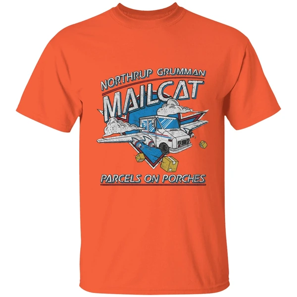 northrop grumman mailcat parcels on porches shirt orange