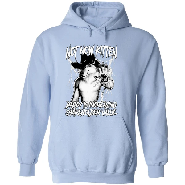 Not Now Kitten Daddy Is Increasing Shareholder Value Hoodie - Image 4