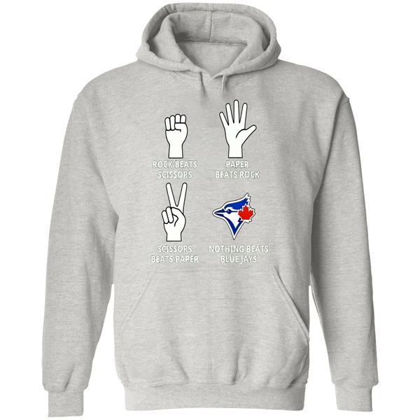 Nothing Beats Toronto Blue Jays Baseball Rock Paper Scissors Folk Game Sport Fans Hoodie - Image 9