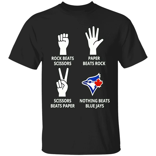 Nothing Beats Toronto Blue Jays Baseball Rock Paper Scissors Folk Game Sport Fans Shirt