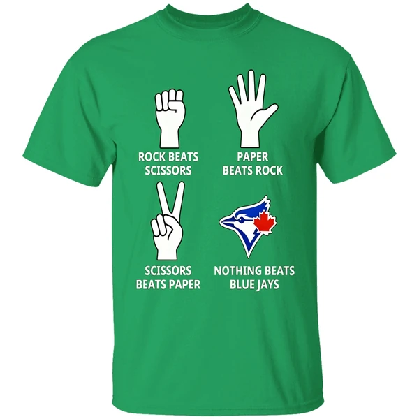 Nothing Beats Toronto Blue Jays Baseball Rock Paper Scissors Folk Game Sport Fans Shirt - Image 2