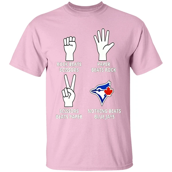 Nothing Beats Toronto Blue Jays Baseball Rock Paper Scissors Folk Game Sport Fans Shirt - Image 3