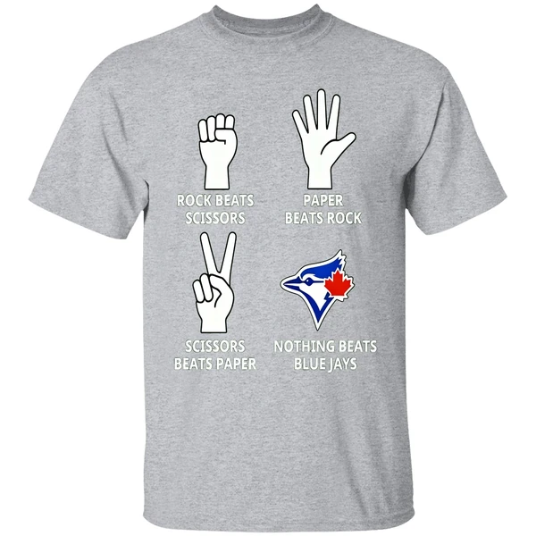 Nothing Beats Toronto Blue Jays Baseball Rock Paper Scissors Folk Game Sport Fans Shirt - Image 9
